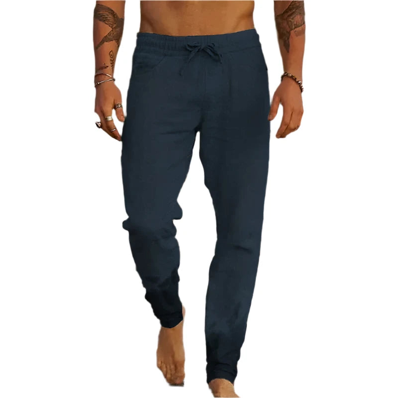 Casual linen trousers for men