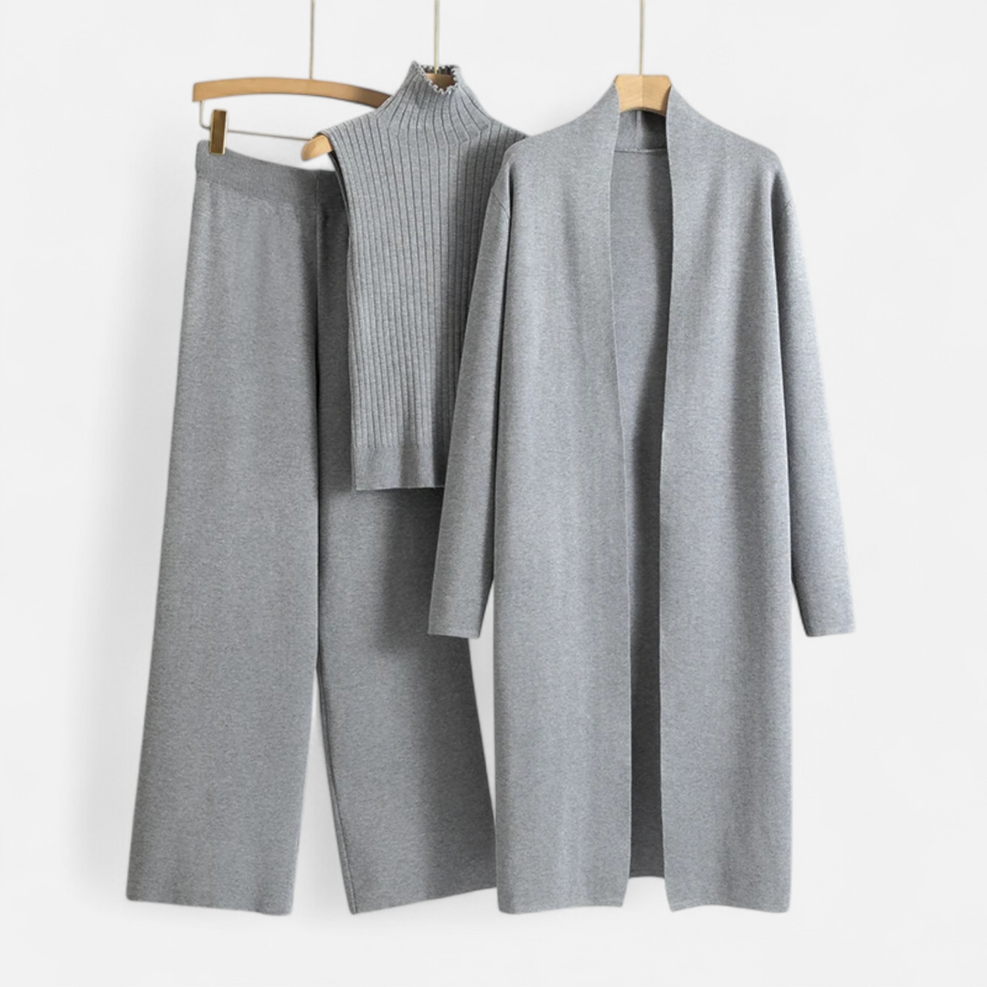 Women’s Knitted 3-Piece Cardigan Set