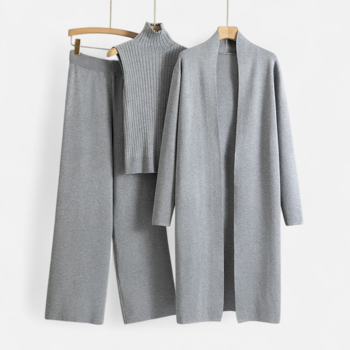 Women’s Knitted 3-Piece Cardigan Set