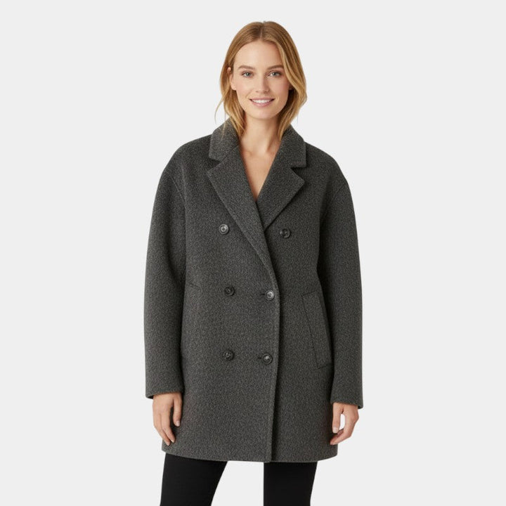 Women's Elegant Double-Sided Grey Trench Coat