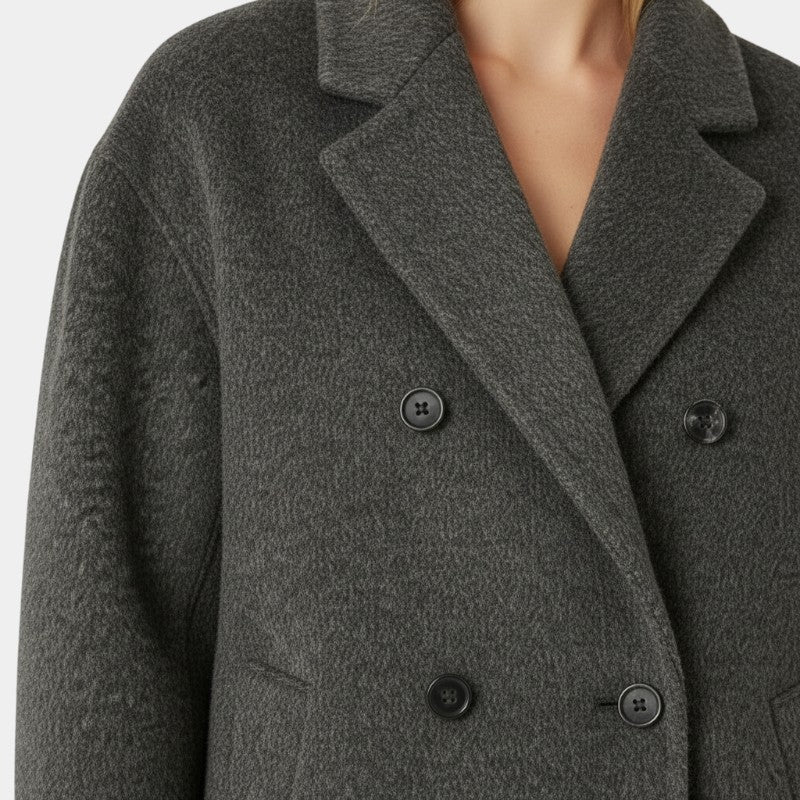 Women's Elegant Double-Sided Grey Trench Coat