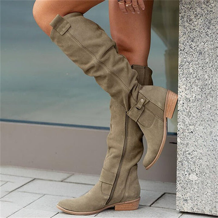 Matilda | Women's High Tube Zip Low Heel Boot