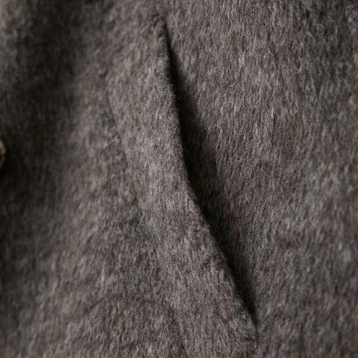 Women's Elegant Double-Sided Grey Trench Coat