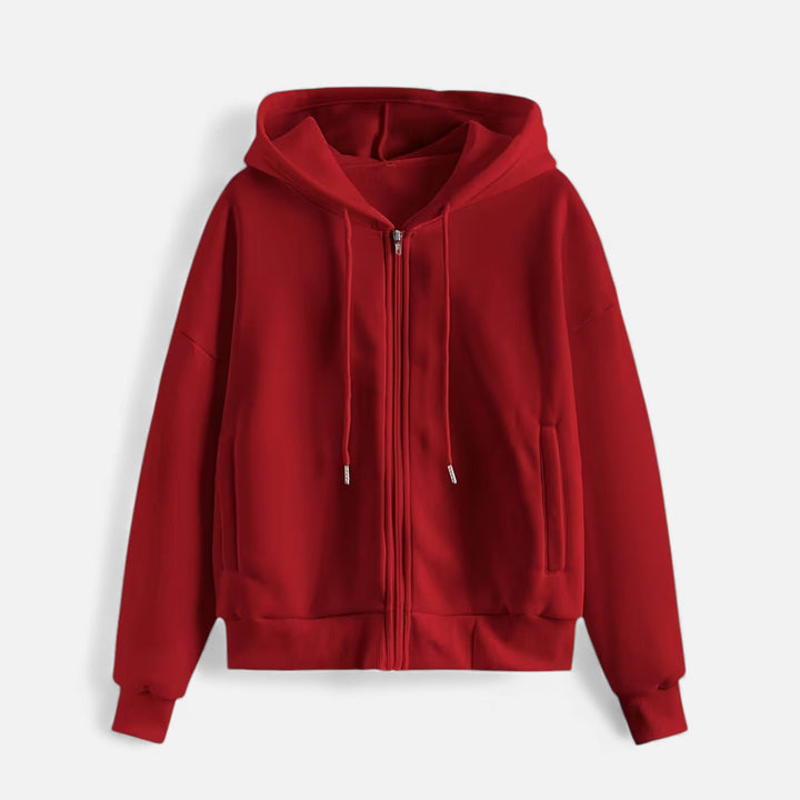 Women’s Casual Zip-Up Knit Hoodie for Autumn/Winter