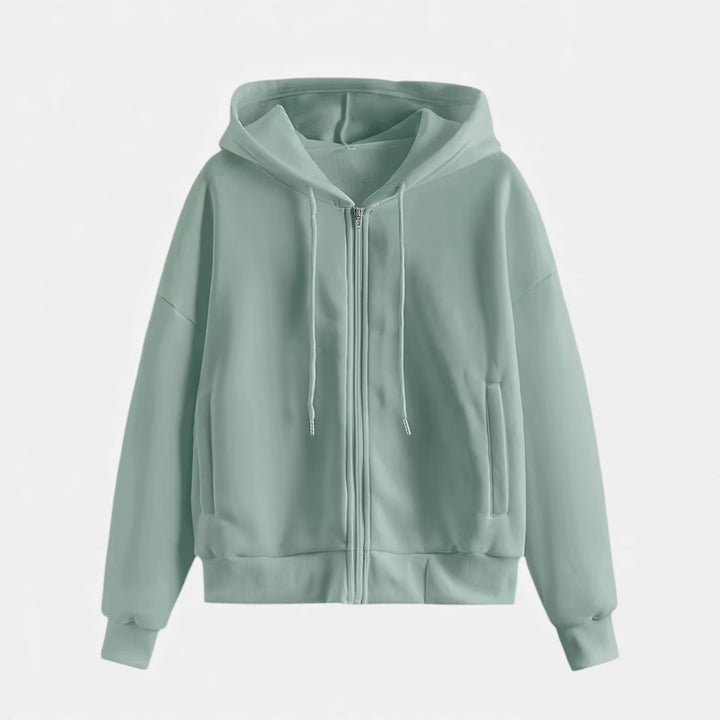 Women’s Casual Zip-Up Knit Hoodie for Autumn/Winter