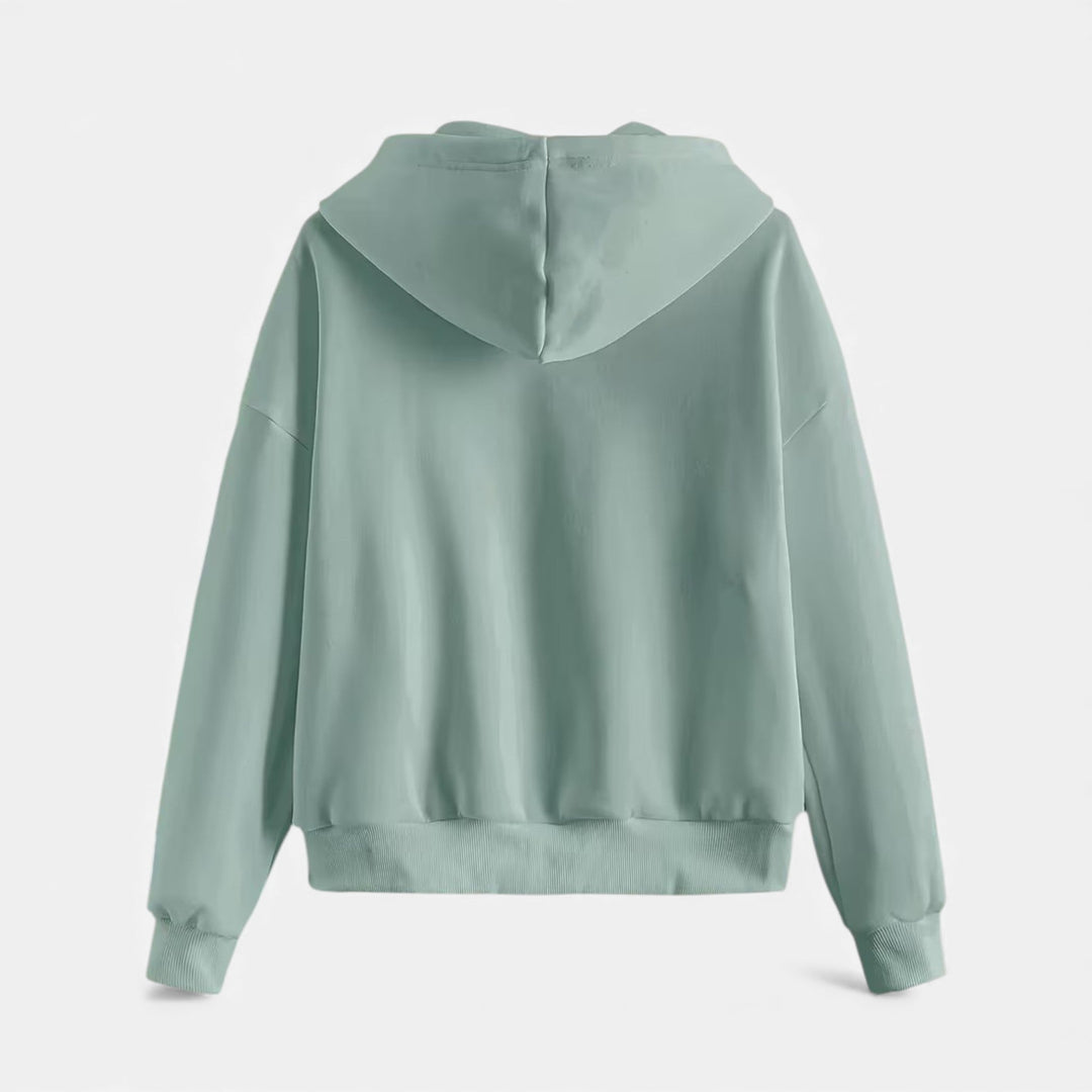 Women’s Casual Zip-Up Knit Hoodie for Autumn/Winter