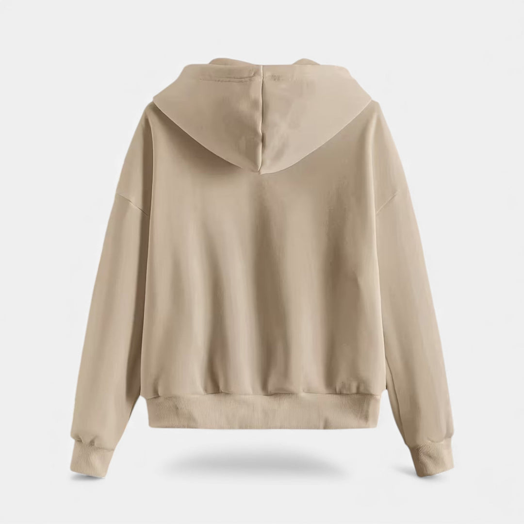 Women’s Casual Zip-Up Knit Hoodie for Autumn/Winter