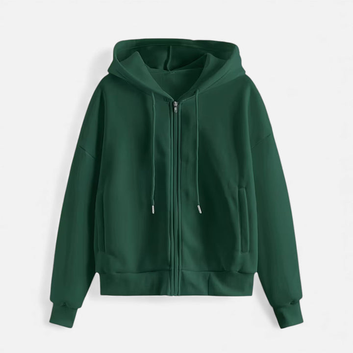 Women’s Casual Zip-Up Knit Hoodie for Autumn/Winter