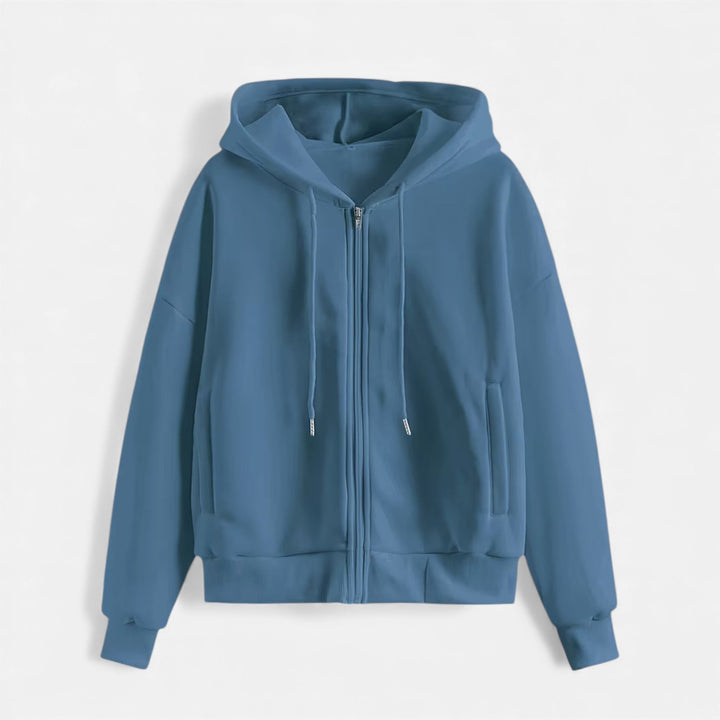 Women’s Casual Zip-Up Knit Hoodie for Autumn/Winter