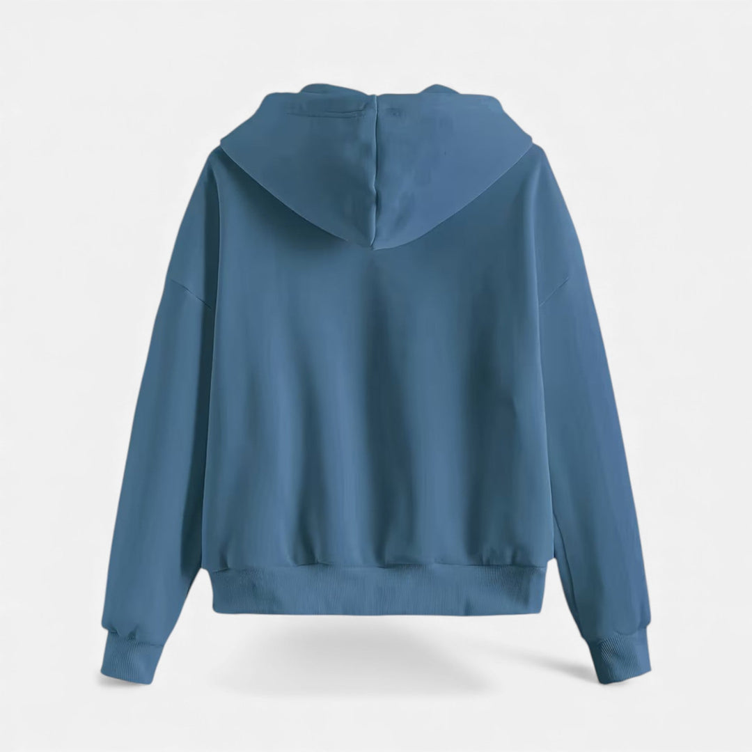Women’s Casual Zip-Up Knit Hoodie for Autumn/Winter
