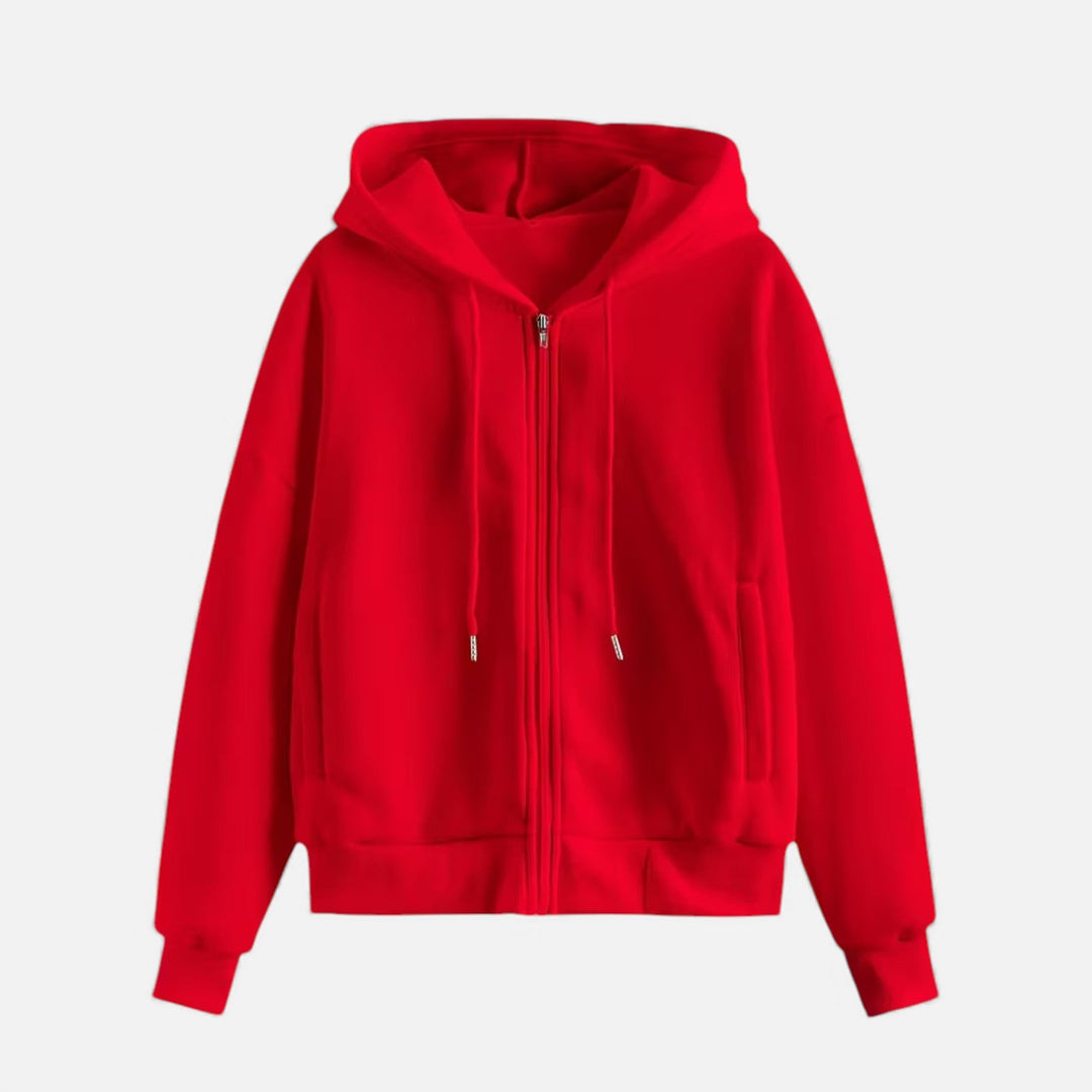 Women’s Casual Zip-Up Knit Hoodie for Autumn/Winter