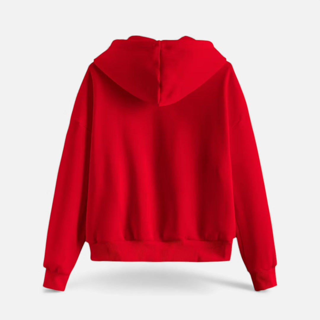 Women’s Casual Zip-Up Knit Hoodie for Autumn/Winter