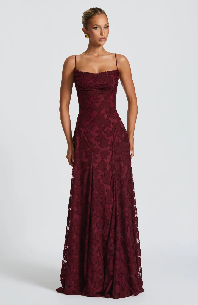 Backless flowing maxi evening dress for women | Isadora -6