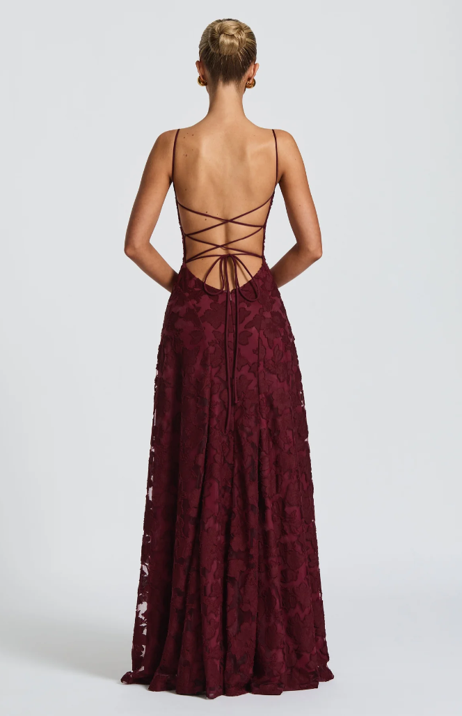 Backless flowing maxi evening dress for women | Isadora -7