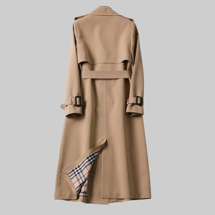 Elvaina | Women's Tailored Belted Trench Coat with Cuffs