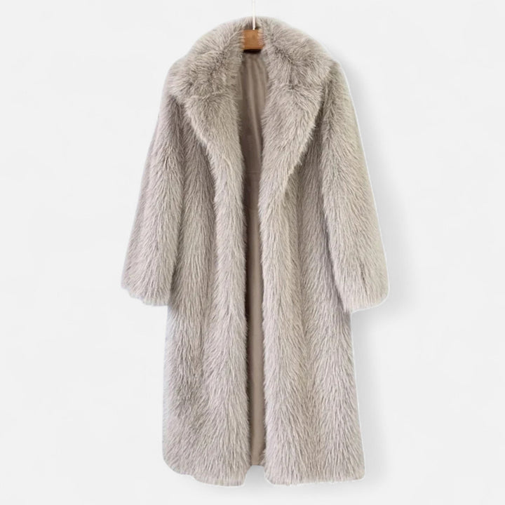 Women’s Elegant Long Faux Fur Overcoat