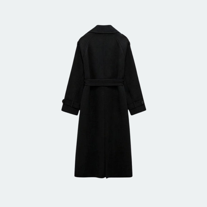 Women's Double-Breasted Wool Trench Coat