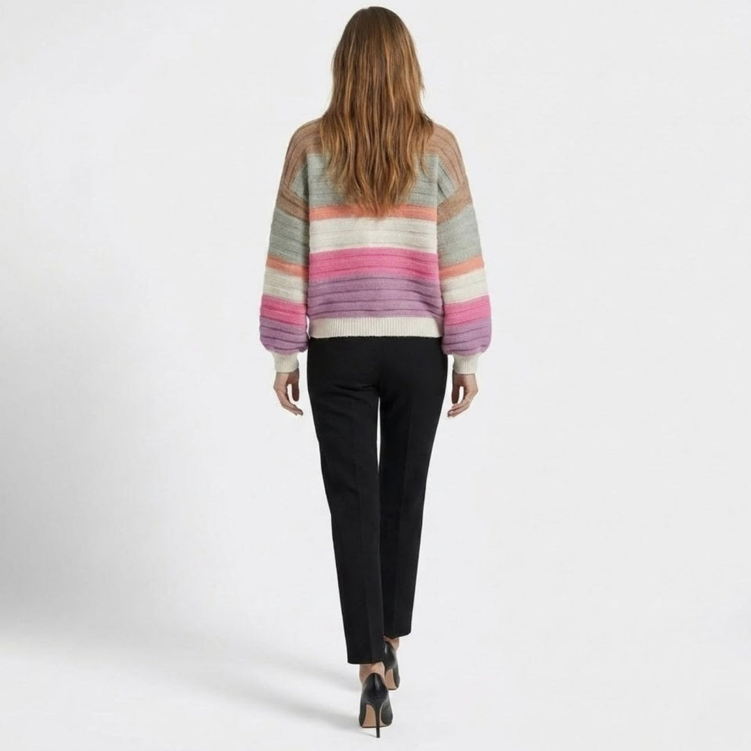 Women's Striped Knit Cardigan