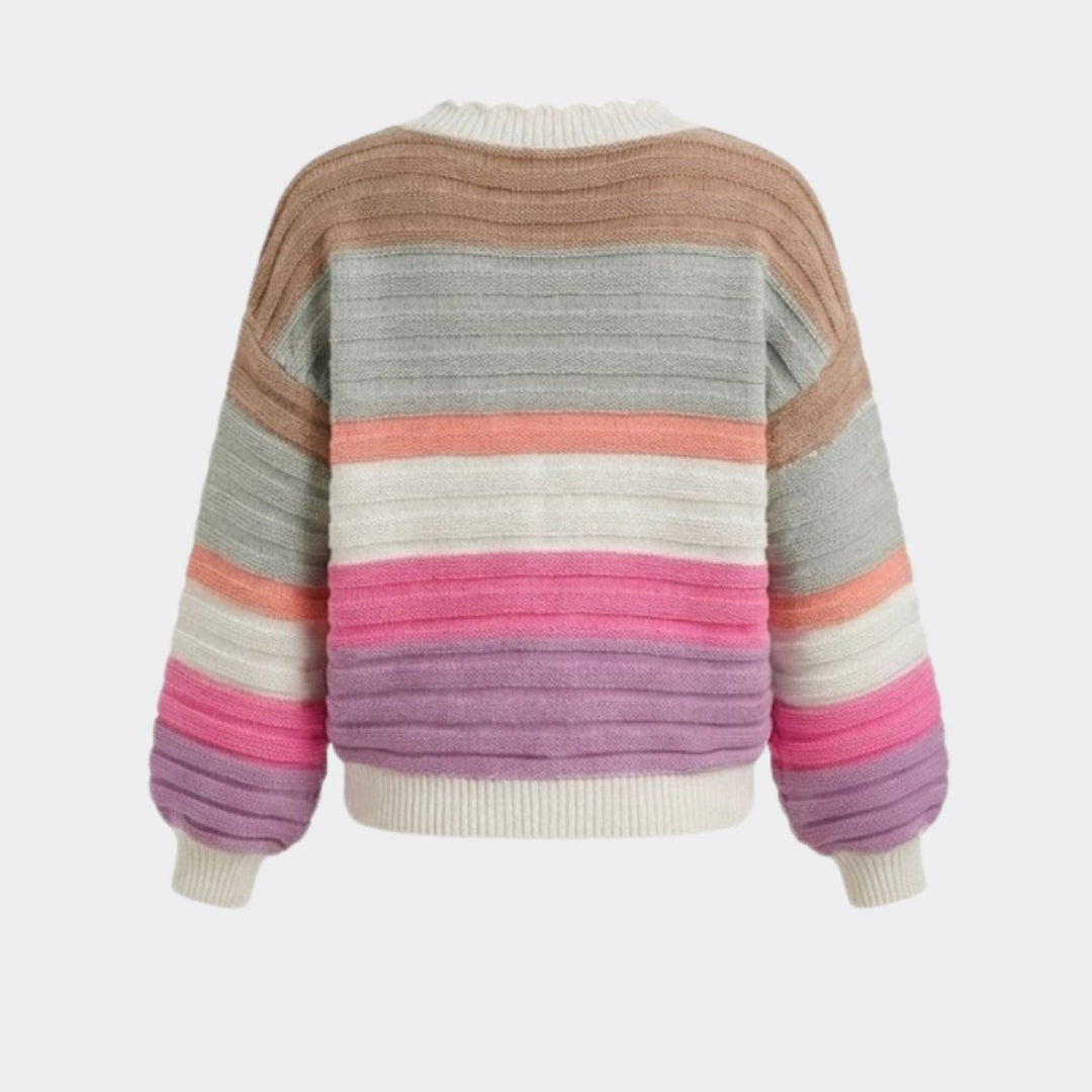 Women's Striped Knit Cardigan