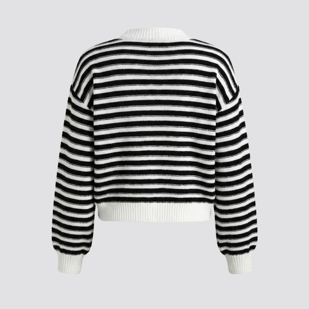 Women's Striped Knit Cardigan