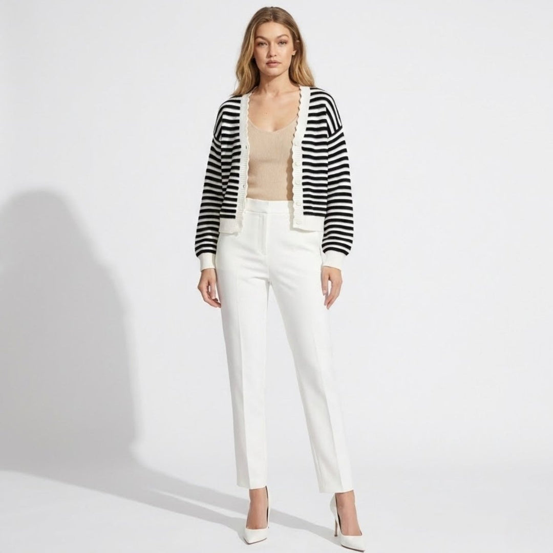 Women's Striped Knit Cardigan