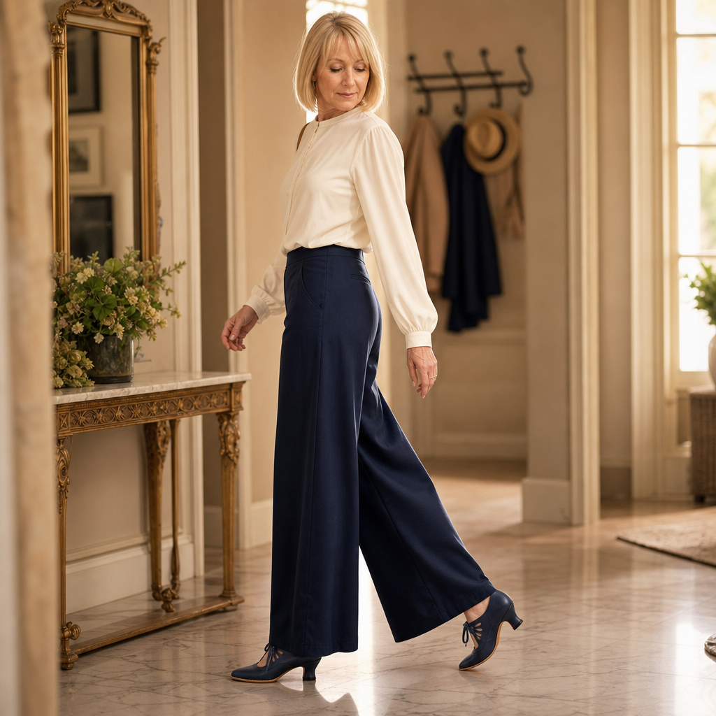 Marivelle | Women's Leather Mary Jane Block Heel Pumps