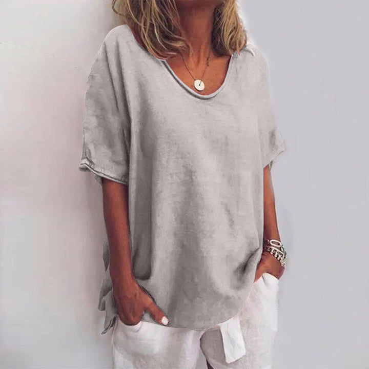 Oversized loose-fit summer top for women -1
