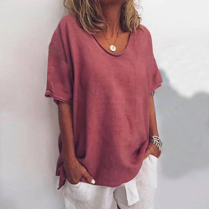 Oversized loose-fit summer top for women -3