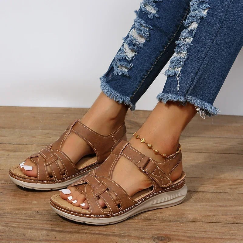 Poppy | Women's Orthopaedic Strappy Leather Sandal