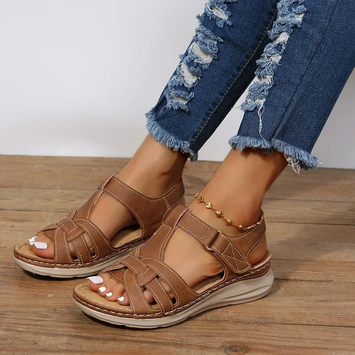 Poppy | Women's Orthopaedic Strappy Leather Sandal