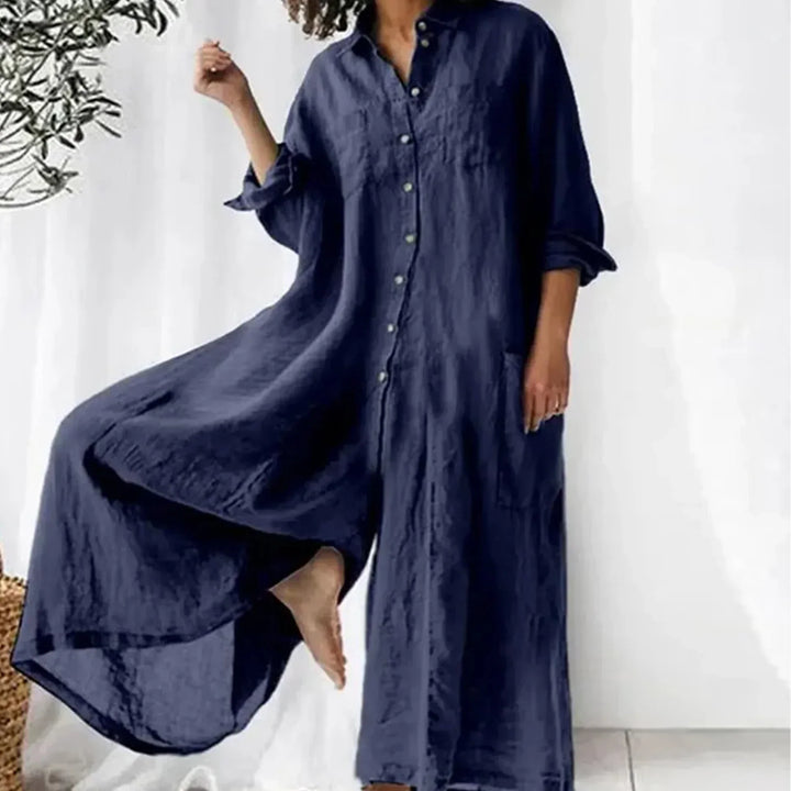 Odalys | Women's Button Front Relaxed Jumpsuit