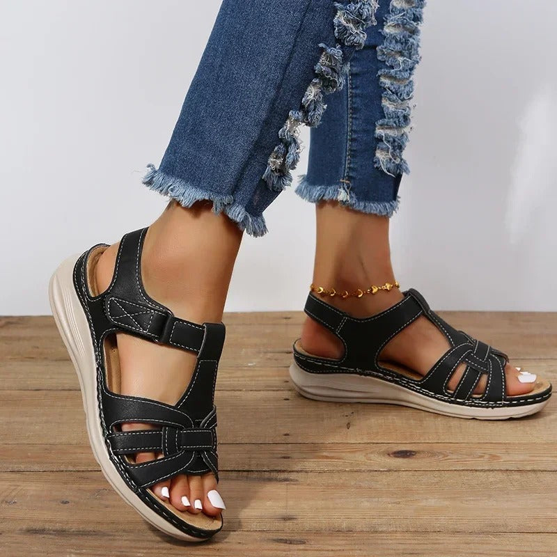 Poppy | Women's Orthopaedic Strappy Leather Sandal