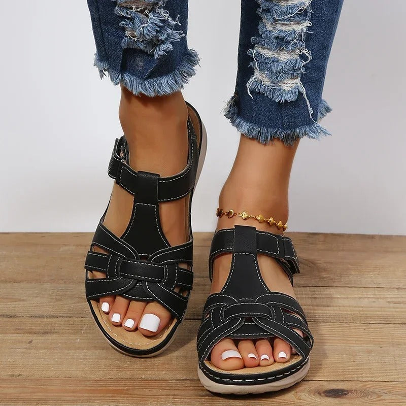 Poppy | Women's Orthopaedic Strappy Leather Sandal