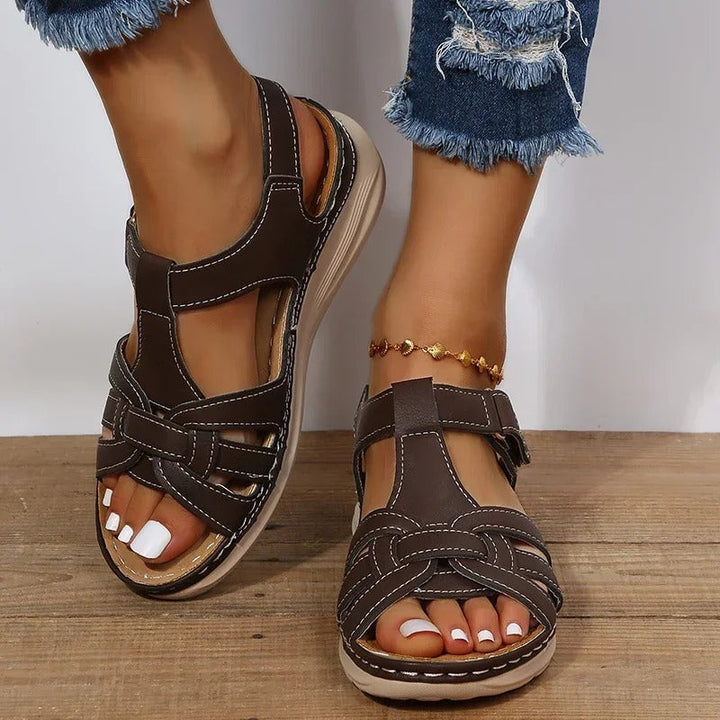 Poppy | Women's Orthopaedic Strappy Leather Sandal