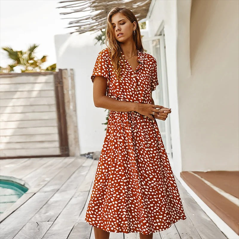 Printed summer dress for women