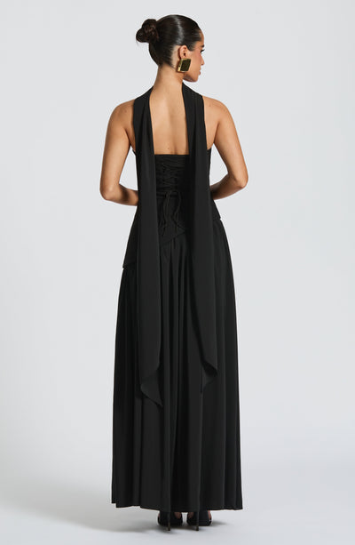 Strapless high-slit formal maxi dress for women -22