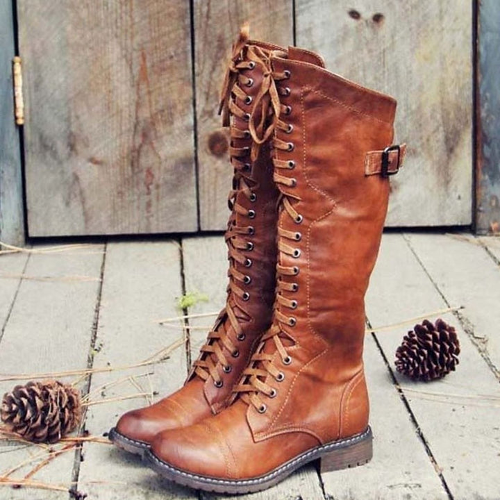 Verlane | Women's Tall Lace-Up Riding Boot with Lug Sole