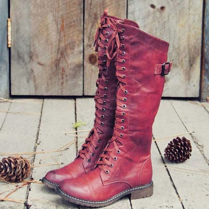 Verlane | Women's Tall Lace-Up Riding Boot with Lug Sole