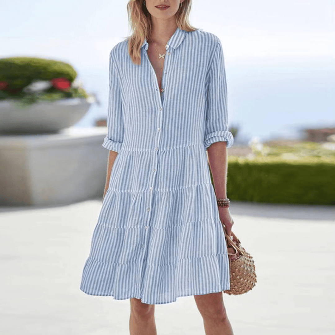Breezy striped summer dress for women | Lolita -4