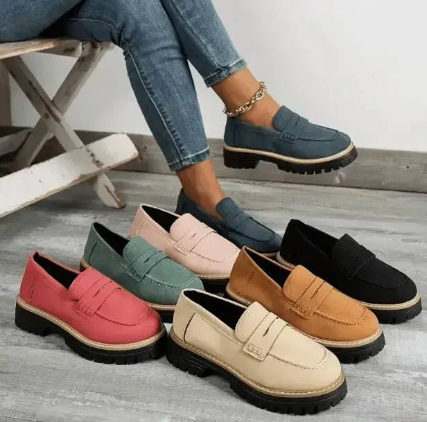 Chunky platform everyday loafers for women -8