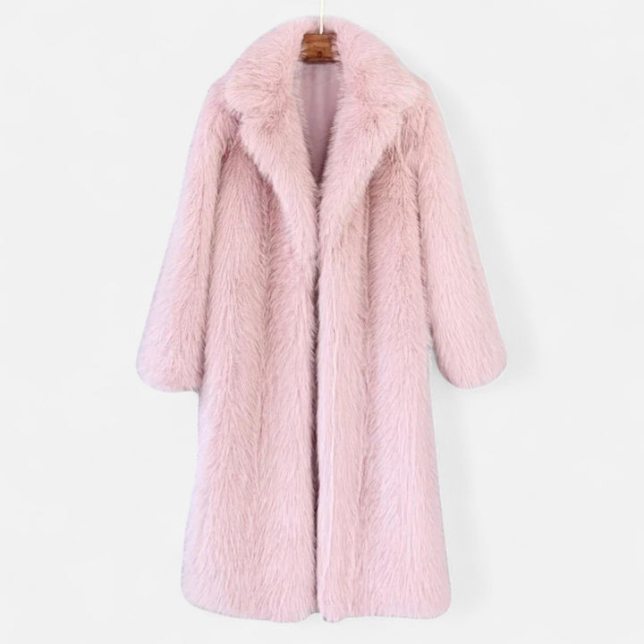 Women’s Elegant Long Faux Fur Overcoat