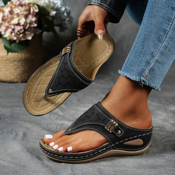 Orthopaedic wedge comfort sandals for women | Barbara -4