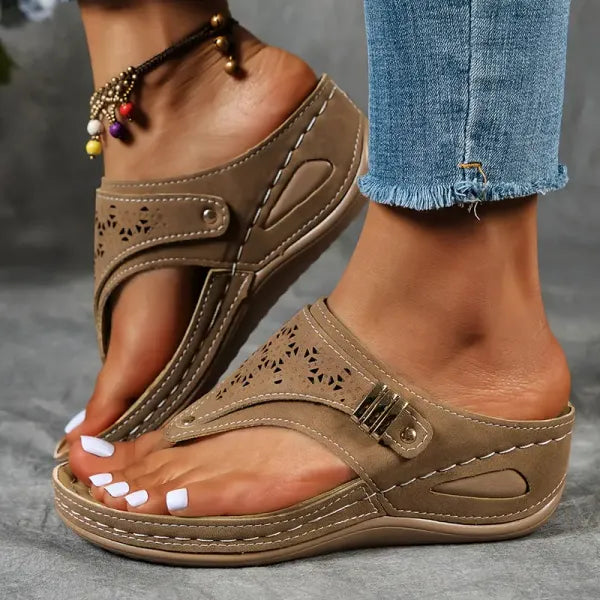 Orthopaedic wedge comfort sandals for women | Barbara -1