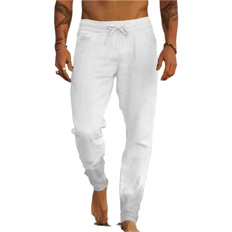 Casual linen trousers for men