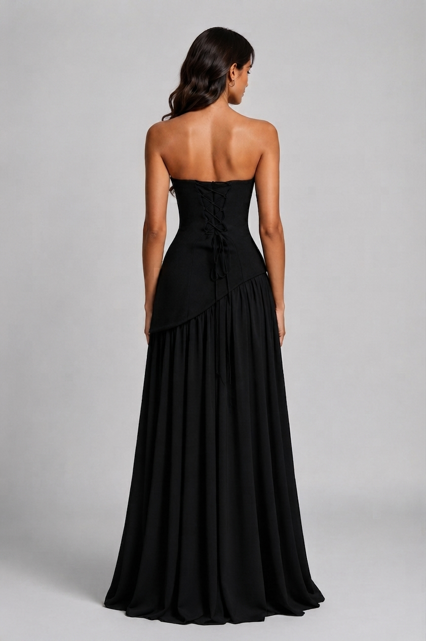 Sophie | Women's Corset Draped Evening Gown