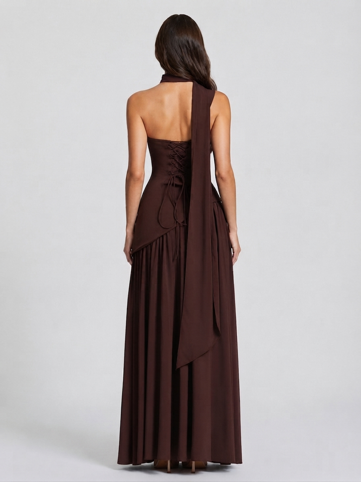 Sophie | Women's Corset Draped Evening Gown