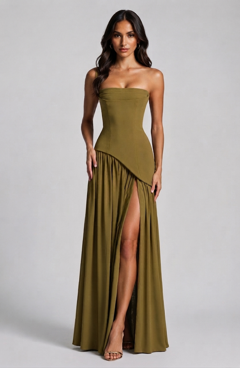 Sophie | Women's Corset Draped Evening Gown