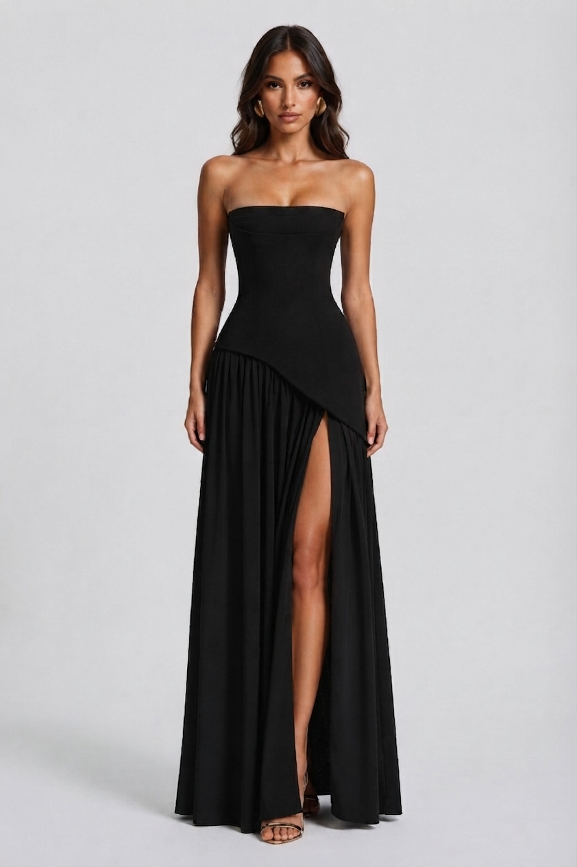 Sophie | Women's Corset Draped Evening Gown