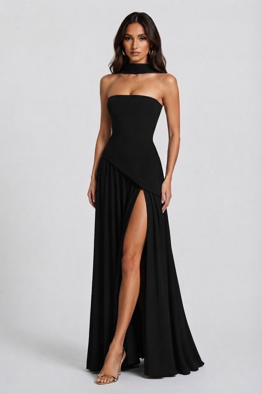Sophie | Women's Corset Draped Evening Gown