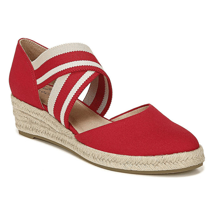 Olive | Women's Orthopaedic Cross Strap Espadrille Flat